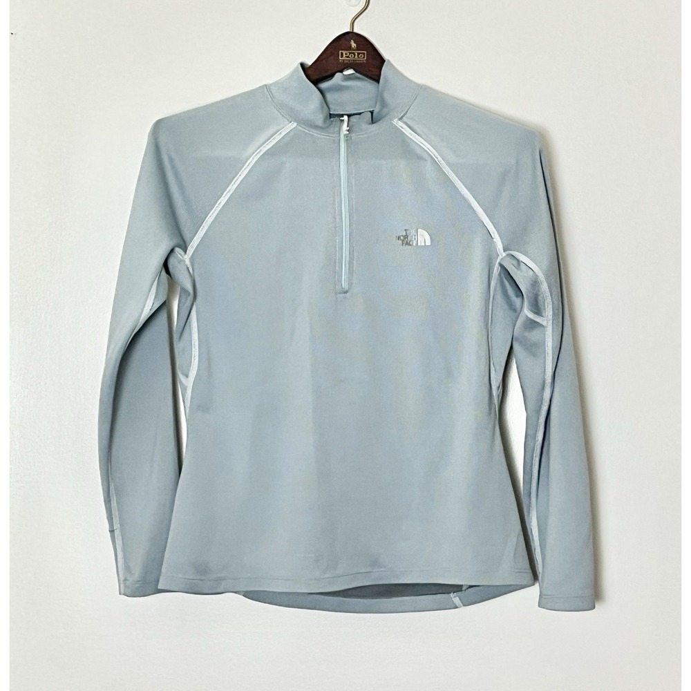 The North Face 1/2 Zip Women's Small Ice Blue Light Weight Athleisure Outdoor